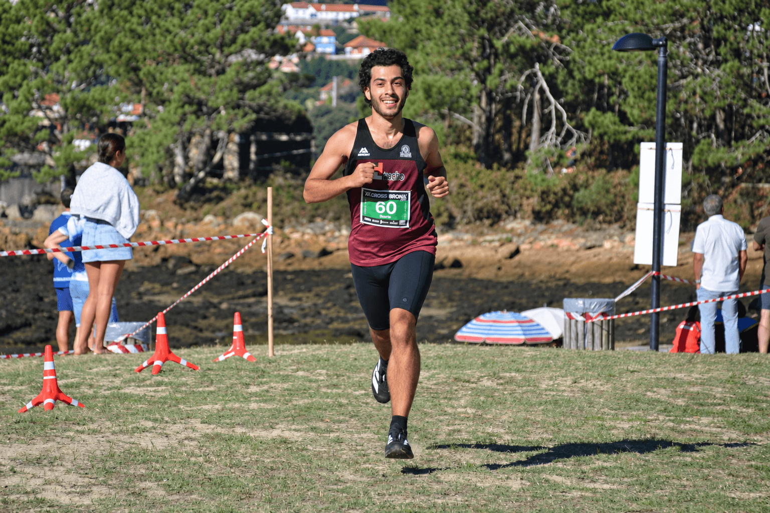 Duarte compitiendo en una prueba de atletismo